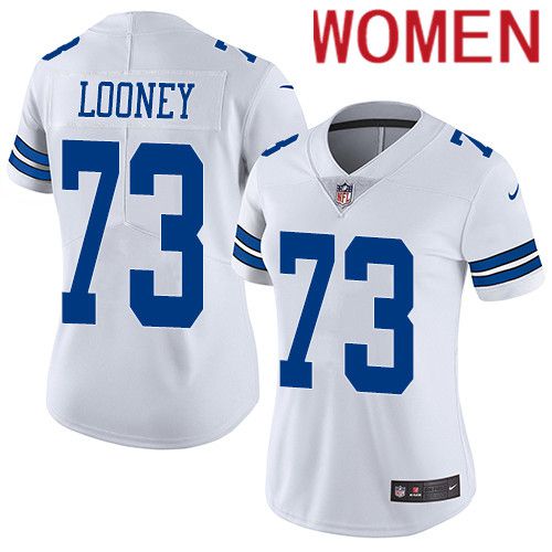 Women Dallas Cowboys #73 Joe Looney Nike White Vapor Limited NFL Jersey